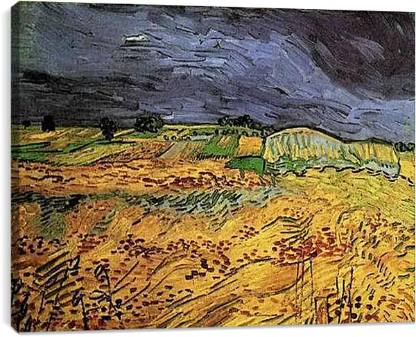 Постер на подрамнике - Поля. Винсент Ван Гог