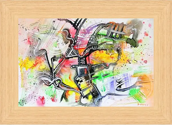 Картина в раме - Стильная абстракция. Кандинский Василий