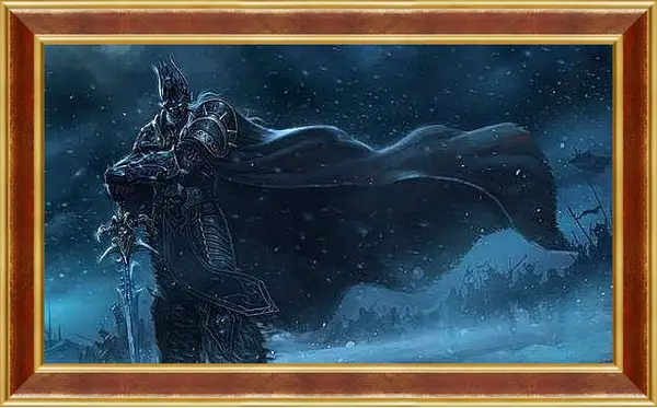 Картина в раме - warcraft, lich king, sword