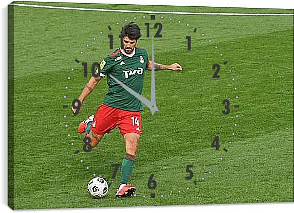 Часы картина - Ведран Чорлука. ФК Локомотив Москва. FC Lokomotiv Moscow