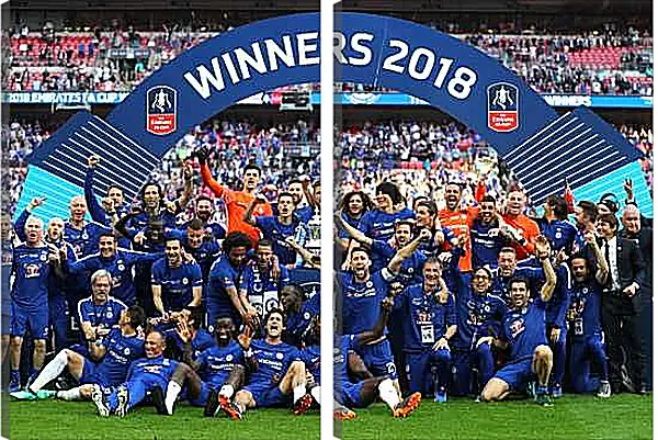 Модульная картина - Победа в кубке Англии. ФК Челси. FC Chelsea