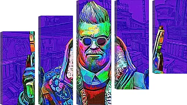 Модульная картина - CS GO Purple