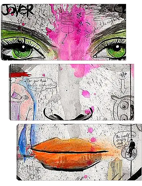 Модульная картина - Оранжевые губы