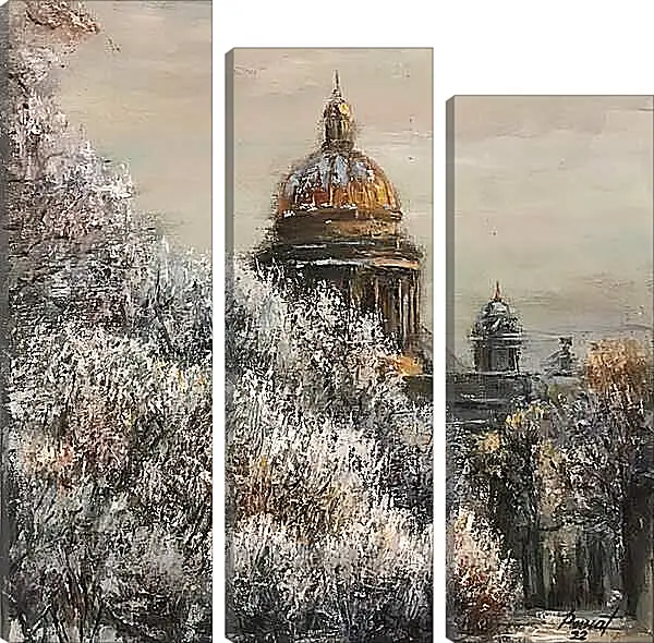 Модульная картина - Исаакиевский собор зимой