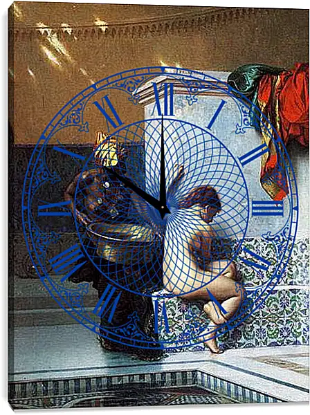 Часы картина - Turkish bath. Жан-Леон Жером
