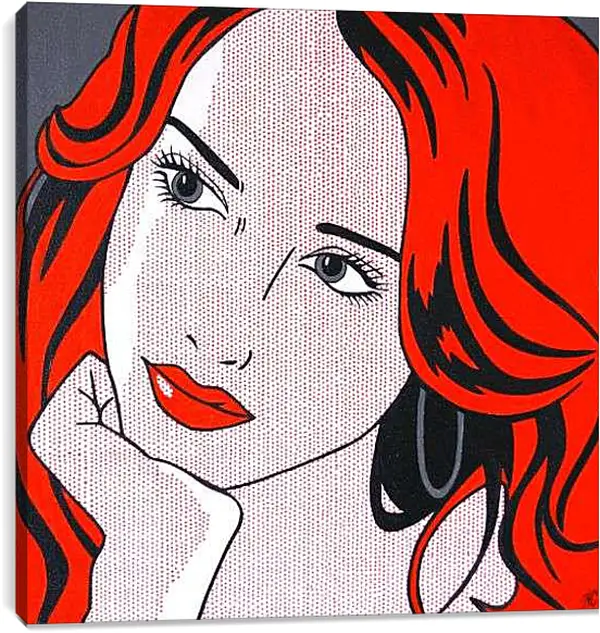 Постер на подрамнике - Рыжая девушка