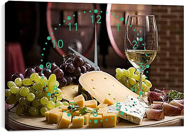 Часы картина - Сыры к вину. Винная симфония.