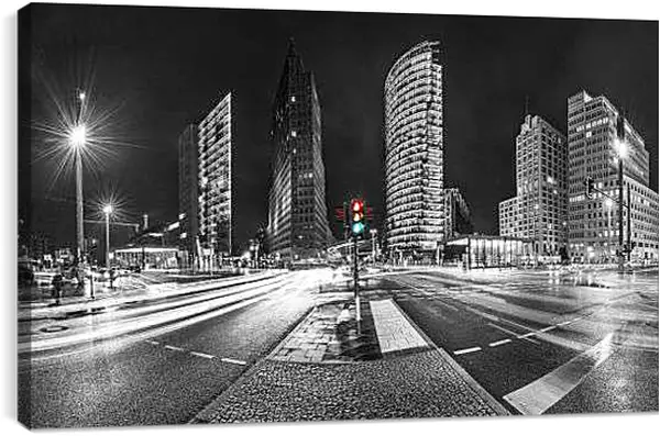 Постер на подрамнике - Берлин светофор ч