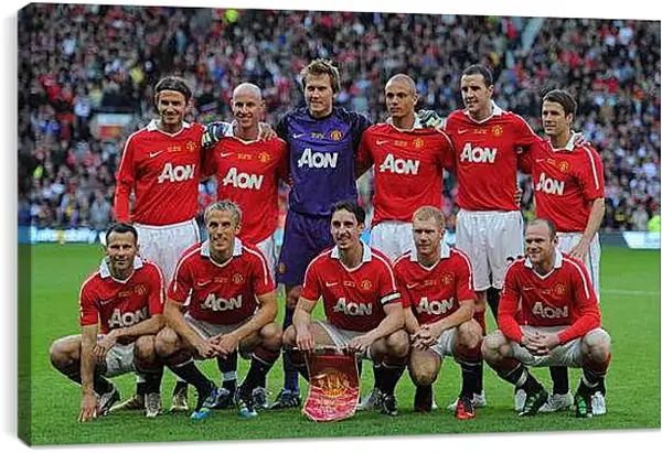 Постер на подрамнике - Фото перед матчем ФК Манчестер Юнайтед
