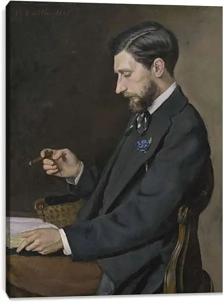 Постер на подрамнике - Портрет Эдмонда Мэтра. Жан Фредерик Базиль