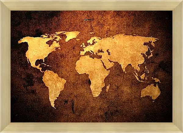 Картина в раме - Карта мира