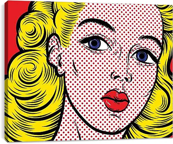 Постер на подрамнике - Блондинка