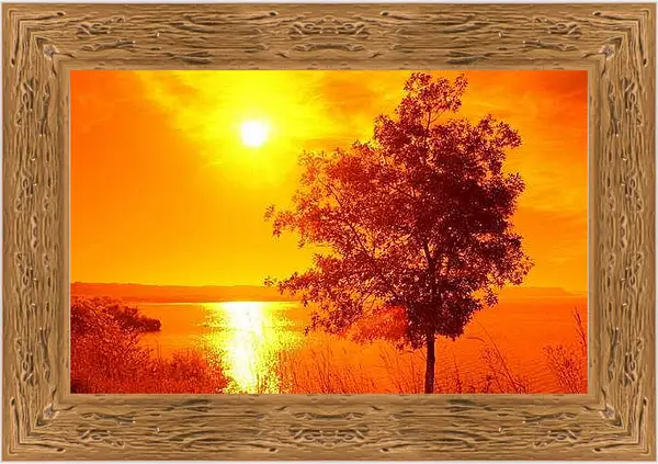 Картина в раме - Осень