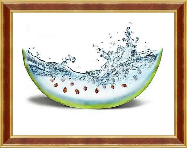 Картина в раме - Водный арбуз. Арбузная свежесть.