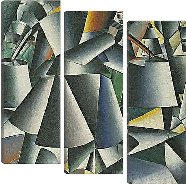 Модульная картина - Женщина с ведрами. Малевич Казимир