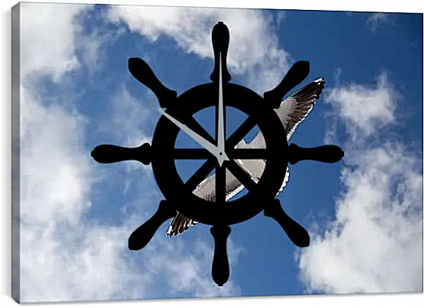 Часы картина - Чайка