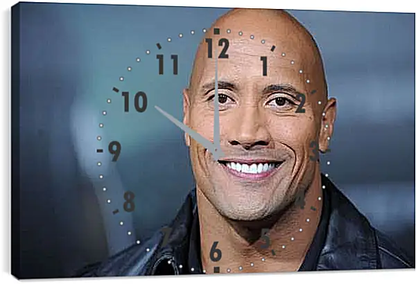 Часы картина - Dwayne Douglas Johnson. Дуэйн Джонсон (Скала)