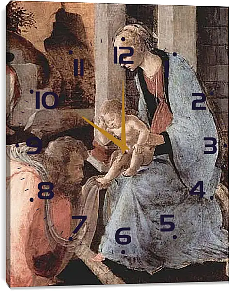 Часы картина - Adoration of the Holy three Kings (detail) Сандро Боттичелли