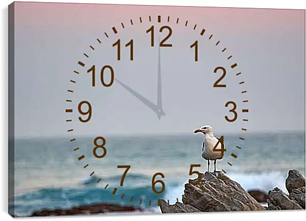 Часы картина - Чайка