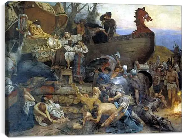 Постер на подрамнике - Похороны знатного руса. Семирадский Генрих