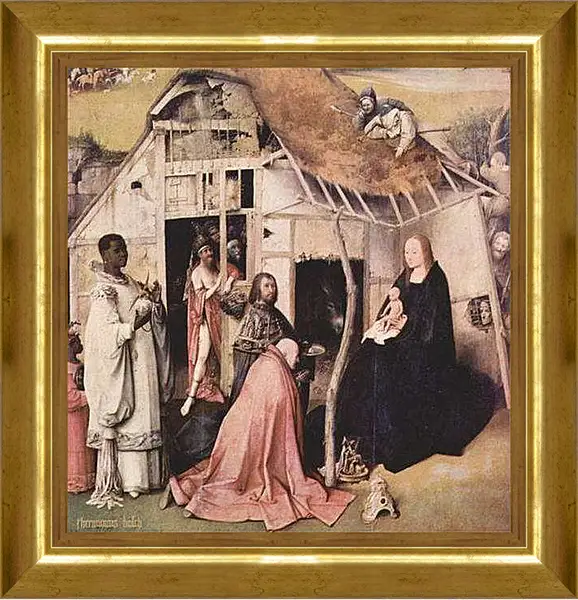 Картина в раме - Epiphanie-Triptychon. Иероним Босх