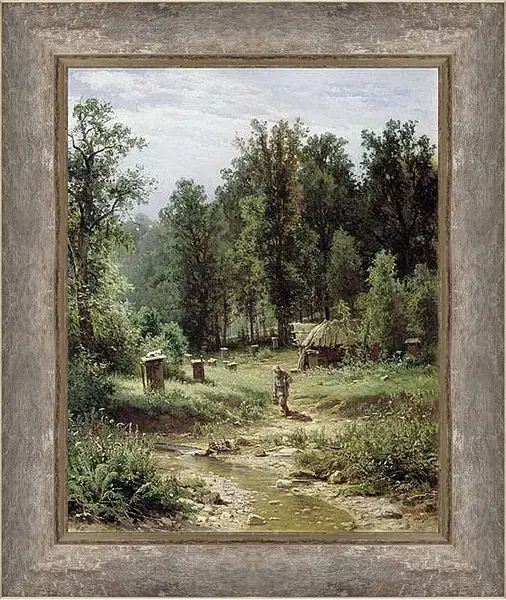 Картина в раме - Пасека в лесу. Иван Шишкин