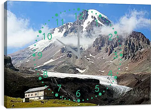 Часы картина - Гора Казбек 2. Грузия