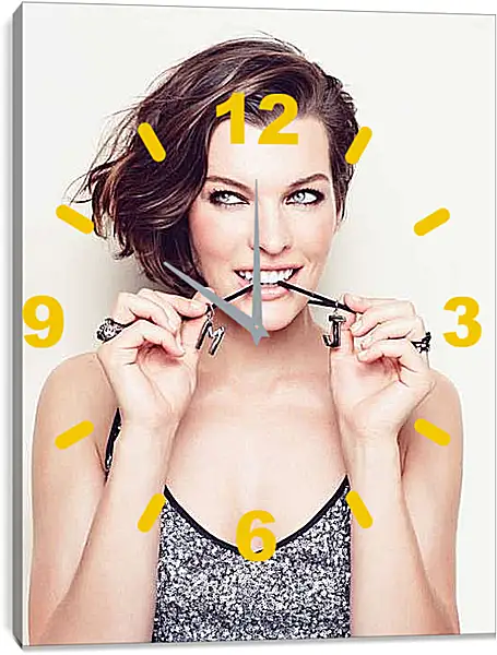 Часы картина - Милла Йовович. Milla Jovovich
