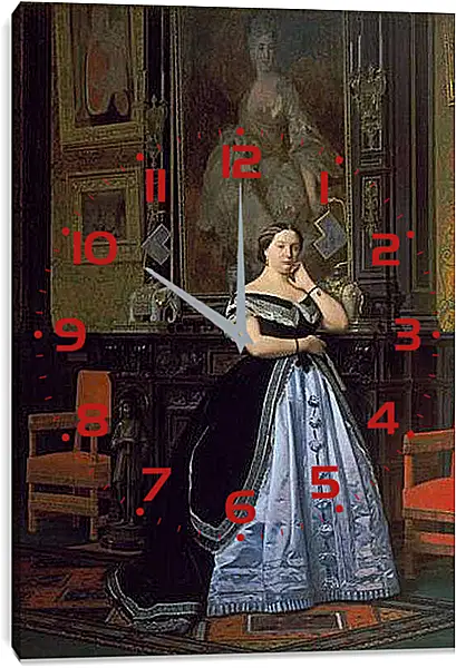 Часы картина - Charlotte de Rothschild - Портрет Баронессы Натаниель. Жан-Леон Жером