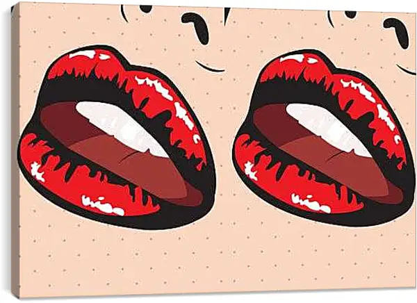 Постер на подрамнике - Губы