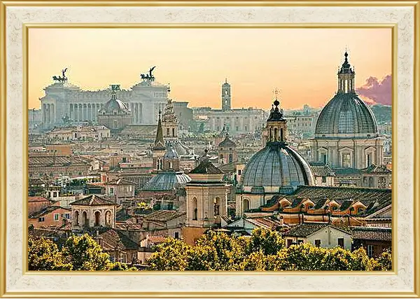 Картина в раме - Рим в апреле. Италия.