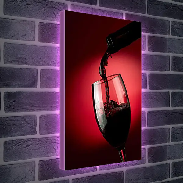 Лайтбокс световая панель - Насыщенное красное. Налив Красного.