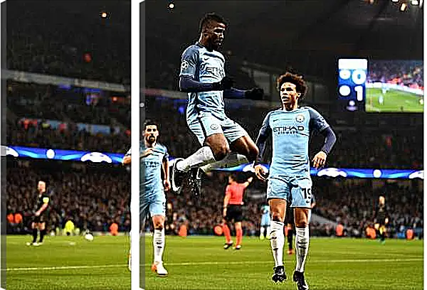 Модульная картина - Празднование гола. Манчестер Сити. Manchester City