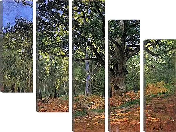 Модульная картина - The Bodmer Oak, Fontainbleau Forest. Клод Моне