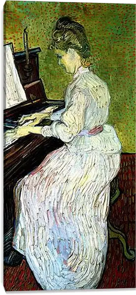 Постер на подрамнике - Marguerite Gachet at the Piano. Винсент Ван Гог