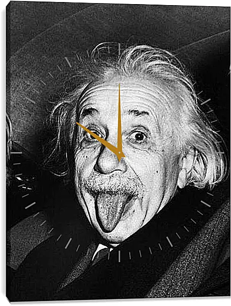 Часы картина - Albert Einstein - Альберт Эйнштейн
