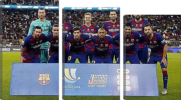 Модульная картина - Фото перед матчем ФК Барселона. FC Barcelona