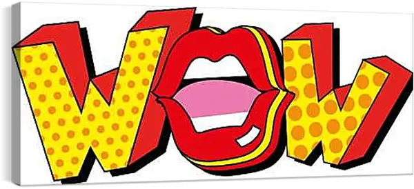 Постер на подрамнике - WOW