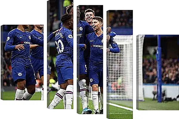 Модульная картина - Празднование гола. ФК Челси. FC Chelsea
