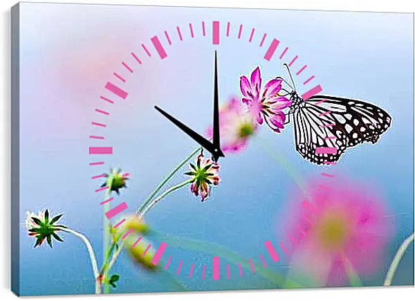 Часы картина - Бабочка-монарх