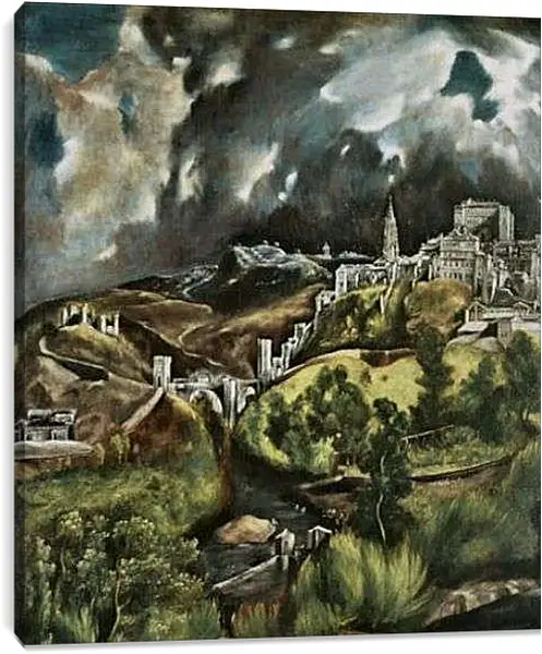 Постер на подрамнике - View of Toledo. Эль Греко