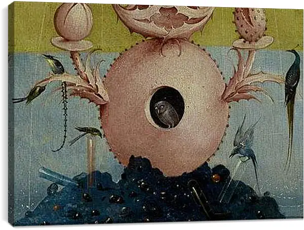 Постер на подрамнике - Fountain Of Life with owl. Иероним Босх