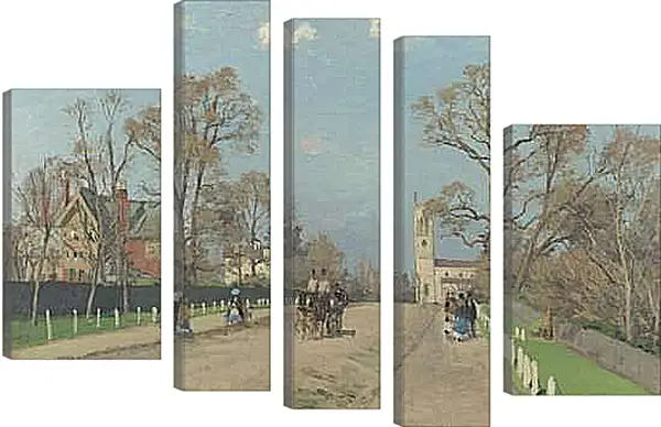 Модульная картина - The Avenue, Sydenham. Камиль Писсарро
