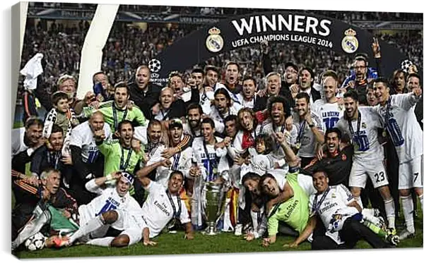 Постер на подрамнике - Победа в Лиге Чемпионов 2014. Реал Мадрид. Real Madrid