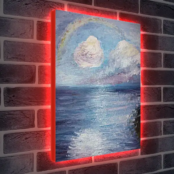 Лайтбокс световая панель - Голубая лагуна. Спокойное море