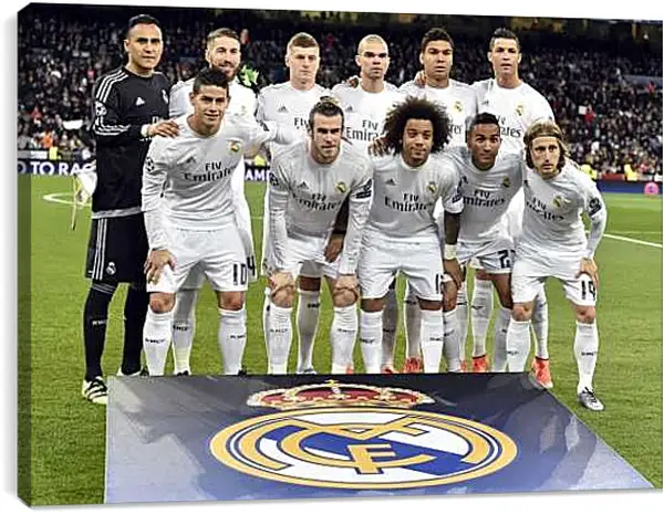 Постер на подрамнике - Фото перед матчем ФК Реал Мадрид. FC Real Madrid