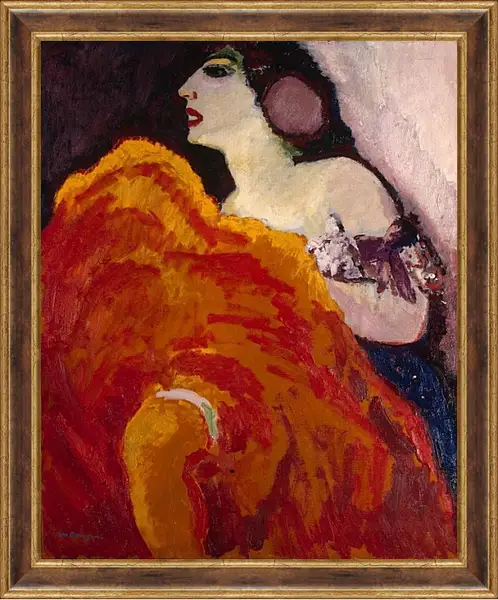 Картина в раме - Красная танцовщица. Кес ван Донген