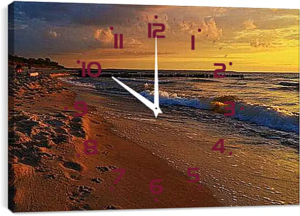 Часы картина - Берег моря