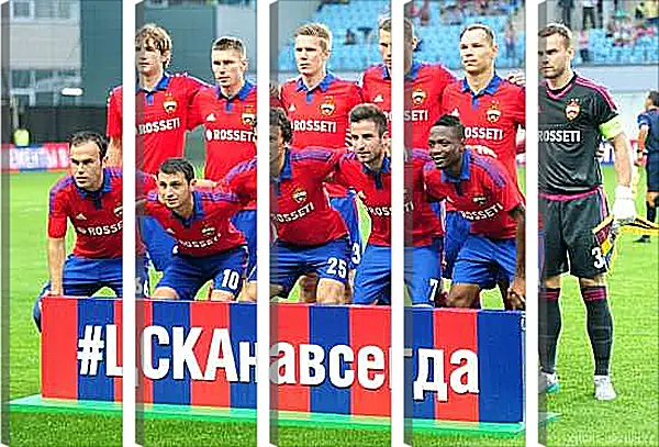 Модульная картина - Фото перед матчем. ФК ЦСКА Москва. FC CSKA Moscow