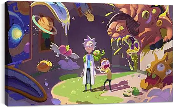 Постер на подрамнике - Рик и Морти